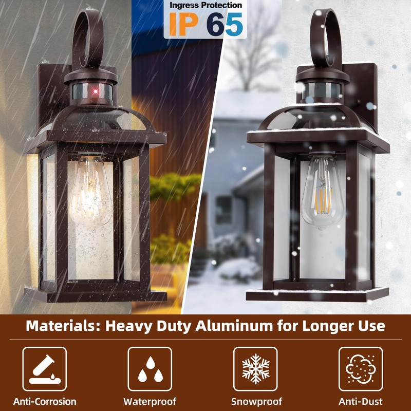 Roravilila Motion Sensor Outdoor Light Fixtures Oil Rubbed Bronze