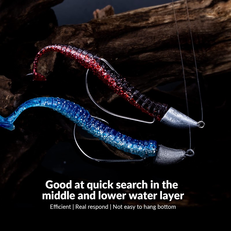 thkfish - Ganchos con cabeza de bala para pesca de