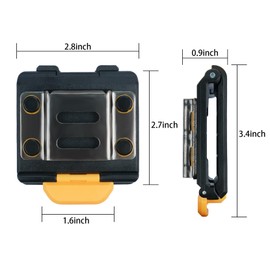 MELOTOUGH Tape Measure Holder,Drill Holster,Tape Measure Belt Clip,Tape Measure Holster,Measuring Tape Holder,Tool Belt Clip for Tape Measurer,Impact Driver,Drill(Black)