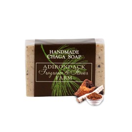 Adirondack Fragrance & Flavor Farm ADK Natural Chaga Soap Bar 4 oz., Handmade Organic Olive Oil Soap, Vegan Antioxidant Body Soap for Moisturizing Men, Women & Babies with Dry and Sensitive Skin