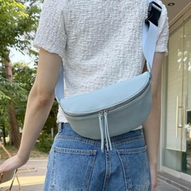 Two-way pretty hip bag fashion sling bag travel daily bag 03.Light blue 2ea