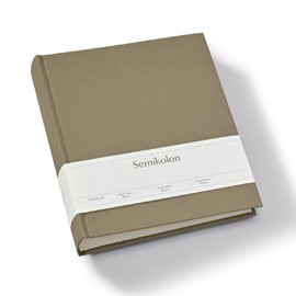Semikolon 369953 Photo Album Classic Medium - 21.6 x 25.5 cm - 80 Pages Cream for 160 Photos - Fango Beige