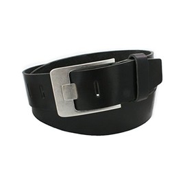 Vascavi Buffalo Leather Belt, Full Leather Belt, Buffalo Leather, Denim Belt, Approx. 4.5 cm Wide, Trouser Belt, Made in Germany, black