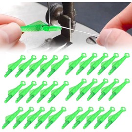 Automatic Needle Threader, 10Pcs Automatic Sewing Needle Threader, Fish Type Needle Threader, Quick Sewing Machine Loop Easy Selfthread Needle Threaders Sewing Tools,Fish Mouth Sewing Machine Needle Threader