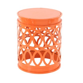 Deco 79 Metal Side End Accent Table Indoor Outdoor Nesting End Table with Carved Trellis Design, Set of 3 Side Table 22", 18", 15"H, Multi Colored