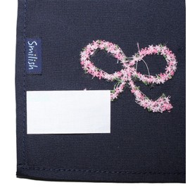 Placemat, Flower Ribbon, 11.8 x 15.7 inches (30 x 40 cm), Wrinkle Resistant, Easy Care Material