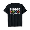 Middle School Crew Retro Funny Teacher Student Vintage T-Shirt