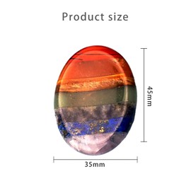 Bdfgh Thumb Worry Stone for Anxiety Stress Relief, Healing Crystal, Natural Chakra Polished Oval Stone, Calming Quartz for Meditation Wellness Yoga, Spiritual Mindfulness Reiki Gifts for Women Adults
