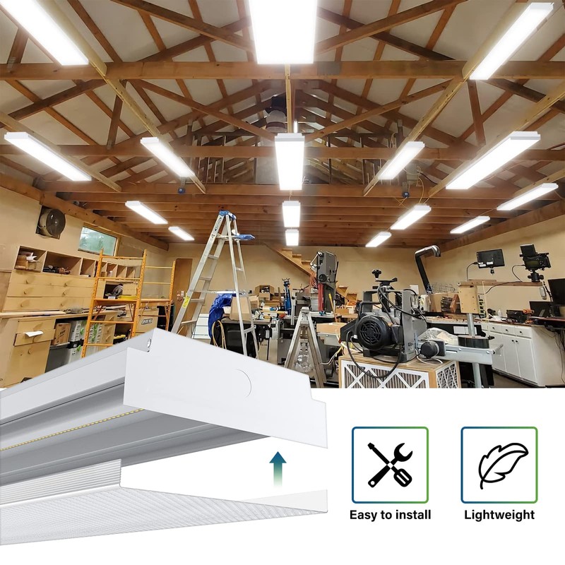 ANTLUX 4FT LED Wraparound 40W Shop Lights for Garage, 4400lm,