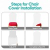 Ruched Swag Back Chair Cover White 160GSM Spandex Polyester, Stretchable