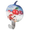 8Pcs Apple Shape PunchFree Hook WallMounted Sticking Hook Kitchen Bathroom