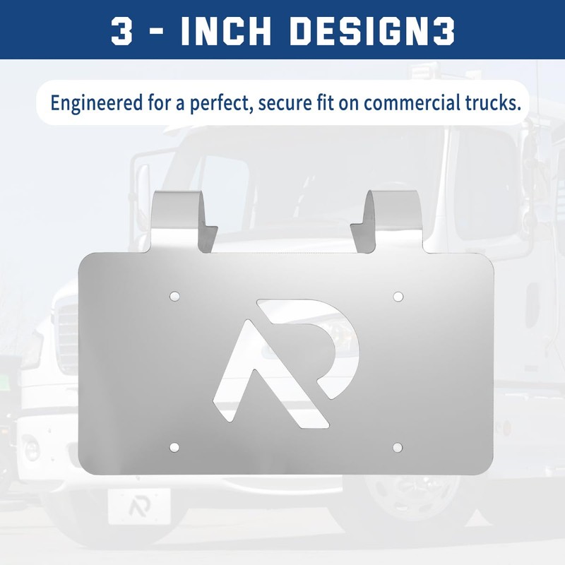 Semi Truck Commercial Truck Deer Guard Stainless License Plate Holder