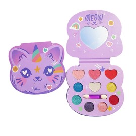 MockTota Girls' Make-Up Set, Non-Toxic and Washable Children's Make-Up Set, Halloween Make-Up Set, DIY Princess Kids Makeup Set for Girls, Children's Make-Up Palette (10 Colours)
