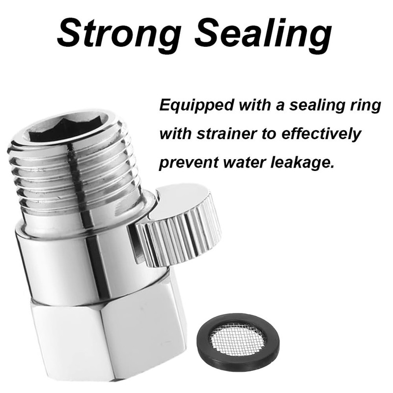 Matte Black Solid Brass Shower Head Shut Off Valve Water