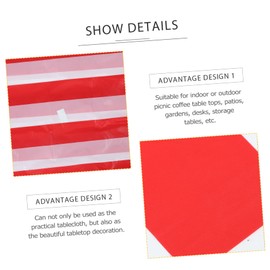 Abaodam Striped Tablecloth Party Favors Birthday Decor Circus Theme Party Cover