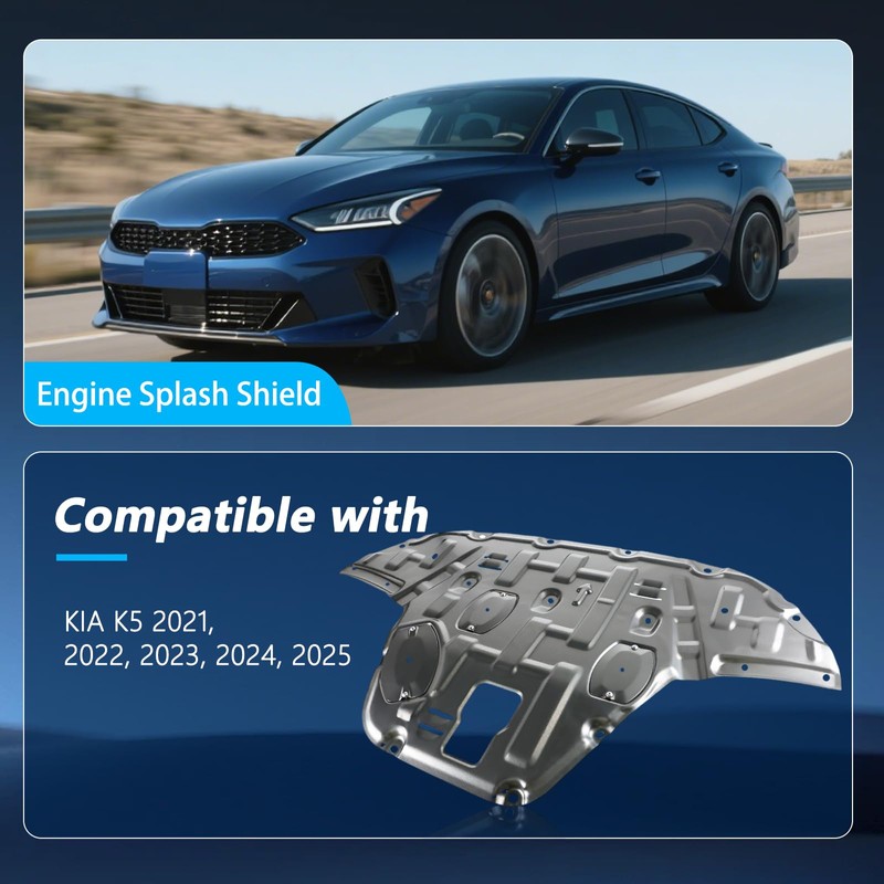 Carbon Steel Engine Splash Shield Fit for Hyundai Sonata 2020-2024,