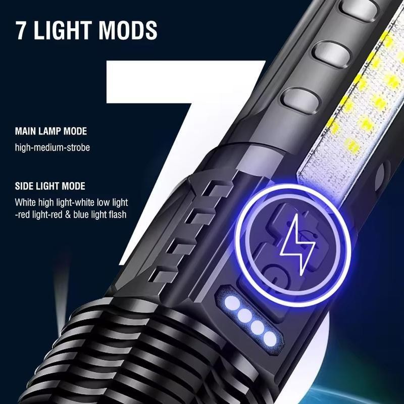 Laser Flashlight High Lumens Rechargeable 1 Pack/2 Pack, Super Bright
