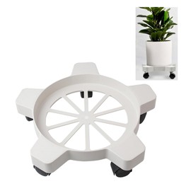 KOBSAINF 5 Gallon Bucket Dolly with 5 Smooth-Rolling Swivel Casters,75 lbs,No Tip or Spilling for 5 Gallon Bucket and Flowerpot,11" Inside Diameter