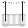 2 Pack 5Ft String Light Poles,Outside String Lights,Outdoor Light Poles,Metal