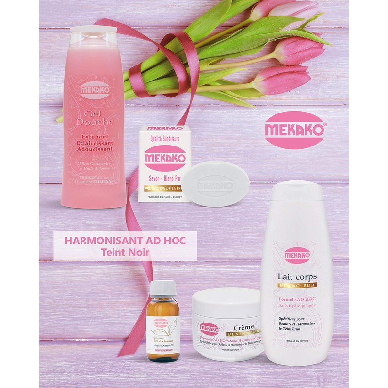 Mekako Gel Douche Exfoliant, Eclaircissant, Adoucissant, 420 ml