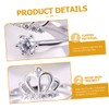 BESPORTBLE Adjustable Copper Crown Ring with Rhinestones Elegant Open Ring