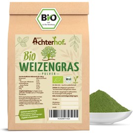 Achterhof Wheatgrass Powder Organic (1 kg) Wheatgrass Powder from German Cultivation in Raw Food Quality