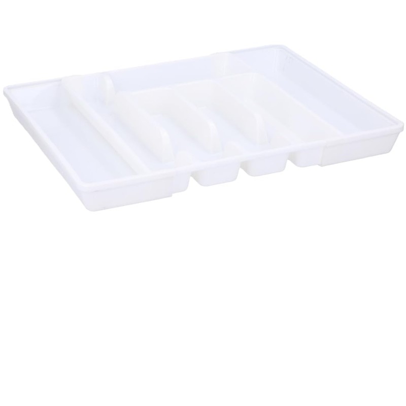 Envenzo Cutlery Drawer Organiser Plastic 36.5X44.5X4.3CM Kitchen Drawer Large Extendable