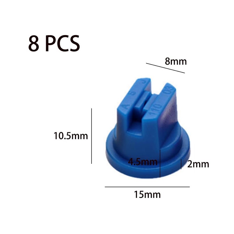 PENKOHOME 8Pcs Boom Sprayer Nozzles Tips, High Pressure Fan-shaped Atomizing