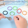 sourcing map 15Pcs Split Keychain Rings, 30mm Round Flat Key