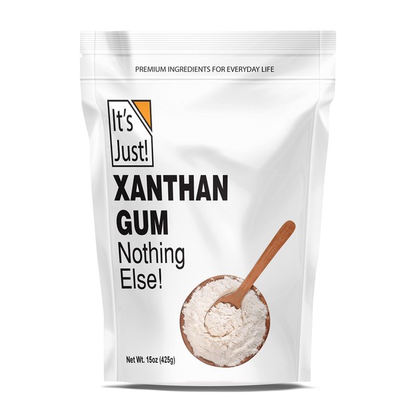 It's Just - Xanthan Gum, 15oz, Keto Baking, Non-GMO, Thickener for Sauces, Soups, Dressings, Packaged in USA