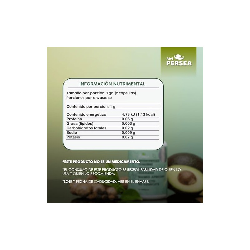 A&G PERSEA Cápsulas a base de té verde con jengibre,