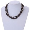 Avalaya Multi Strand Black Ceramic Bead with Dark Grey Sea