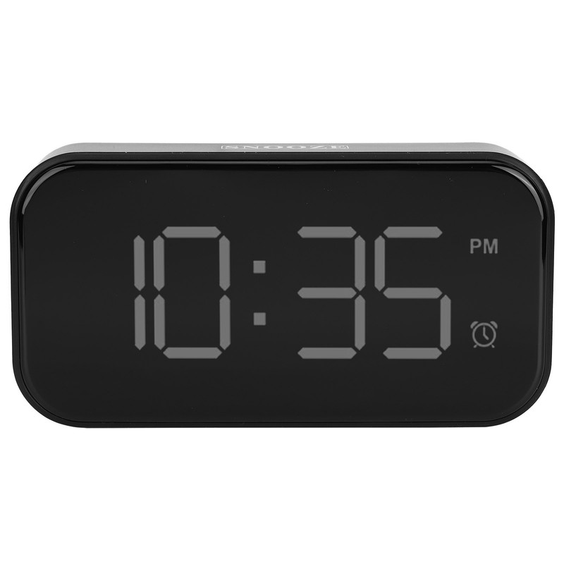 USB LED Digital Touch Alarm Clock 12/24H Portable Bedside Clock