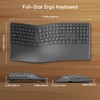 Soueto Ergonomic Wireless Keyboard with Wrist Rest, 2.4G Full Size