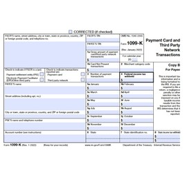 EGP IRS Approved Laser 1099K Copy B Tax Form. 100 Recipients
