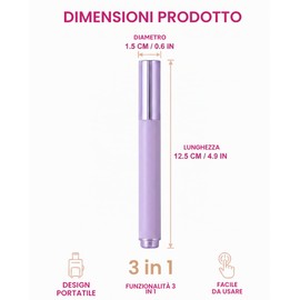 UEAVOID Penna Rimuovi Cuticole Unghie 3-n-1, 1 pz con Punta in Ceramica per Rimozione Precisa e Unghie Liscie, Cura Unghie Professionale.