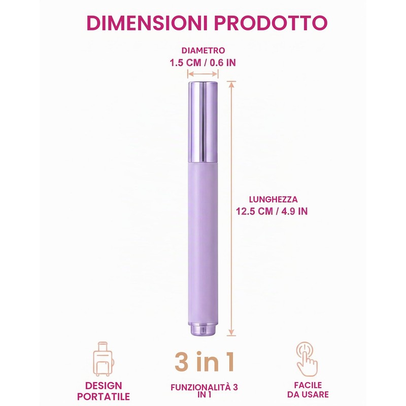 UEAVOID Penna Rimuovi Cuticole Unghie 3-n-1, 1 pz con Punta