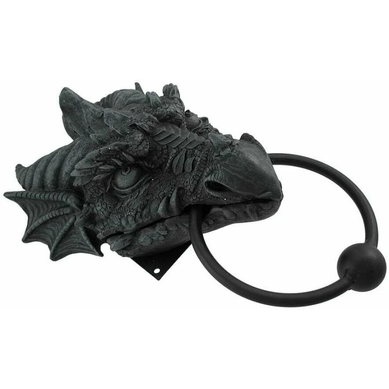 Pacific Giftware 9.25 Inch Gargoyle Dragon Door Knocker Resin Statue