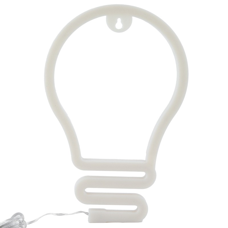 Bulb Shape Neon Light LED Sign for Wall Decor Party