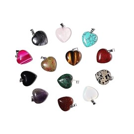 6 PCS Natural Stone Pendants Decorated Women's Handbags Unique Shape Crystal Stone ornaments DIY jewelry making necklace earrings decorated heart shape crystal stone pendants -13pcs heart
