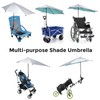 G4Free UPF 50+ Adjustable Beach Umbrella XL with Universal Clamp