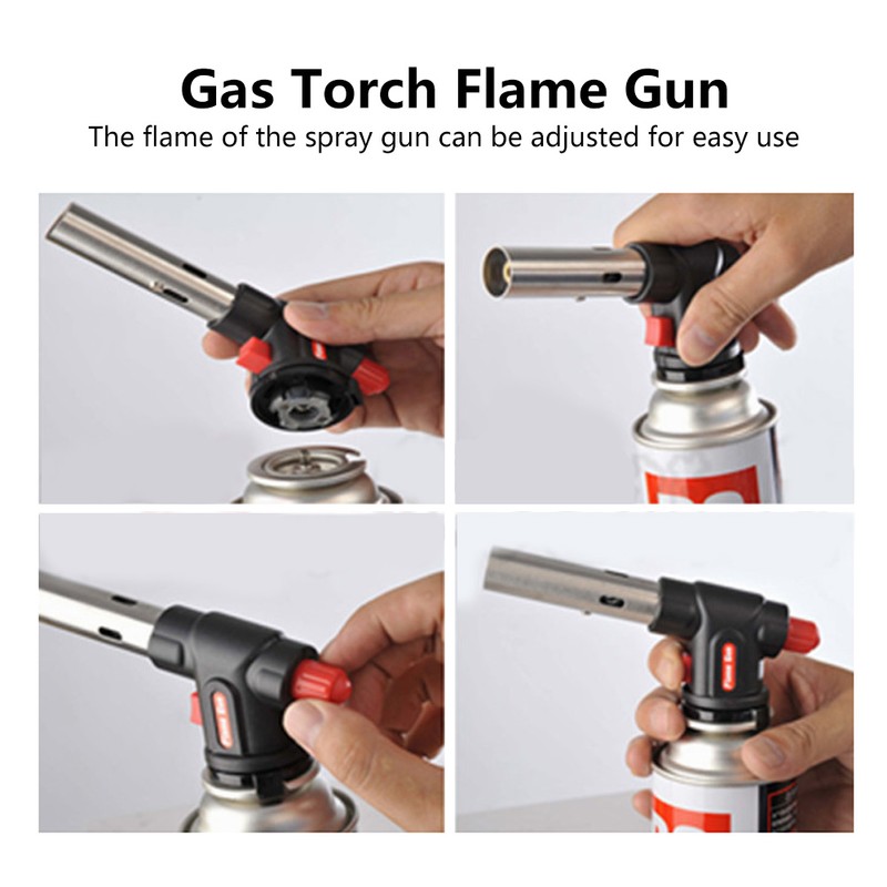 Gas Blow Torch Adjustable Electronic Ignition Welding Gun for Outdoors