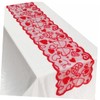 Mikinona 2pcs Elegant Valentine's Day Table Cover Heart Pattern Tablecloth