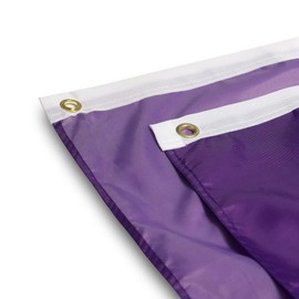 MSFHHA Purple Solid Colour Pleated Fan Flag Bunting, 3 x 6 Ft, 2 Pcs, Patriot Day Decorations, Indoor/Outdoor Use