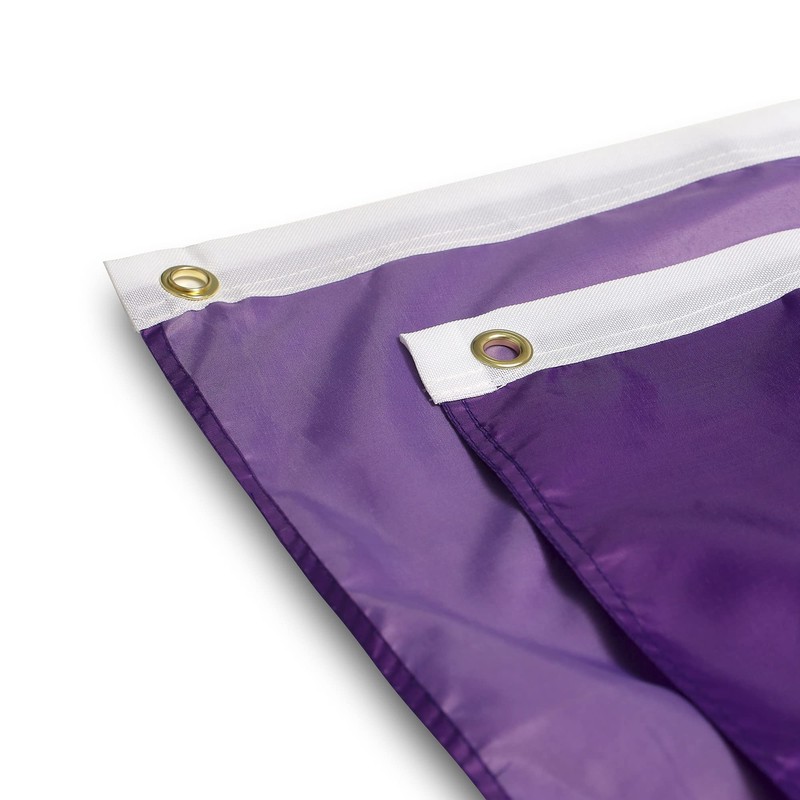 MSFHHA Purple Solid Colour Pleated Fan Flag Bunting, 3 x