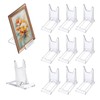YUESIKJ Pack of 10 Acrylic Stands, Plastic Plate Stands, Adjustable