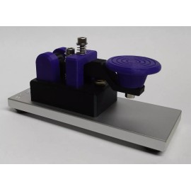 cwmorse.us Purple Morse Code Straight Key With Aluminum Base MADE IN USA