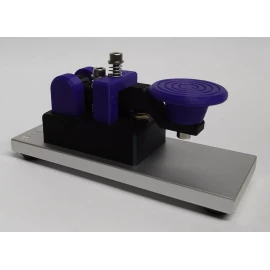 cwmorse.us Purple Morse Code Straight Key With Aluminum Base MADE IN USA
