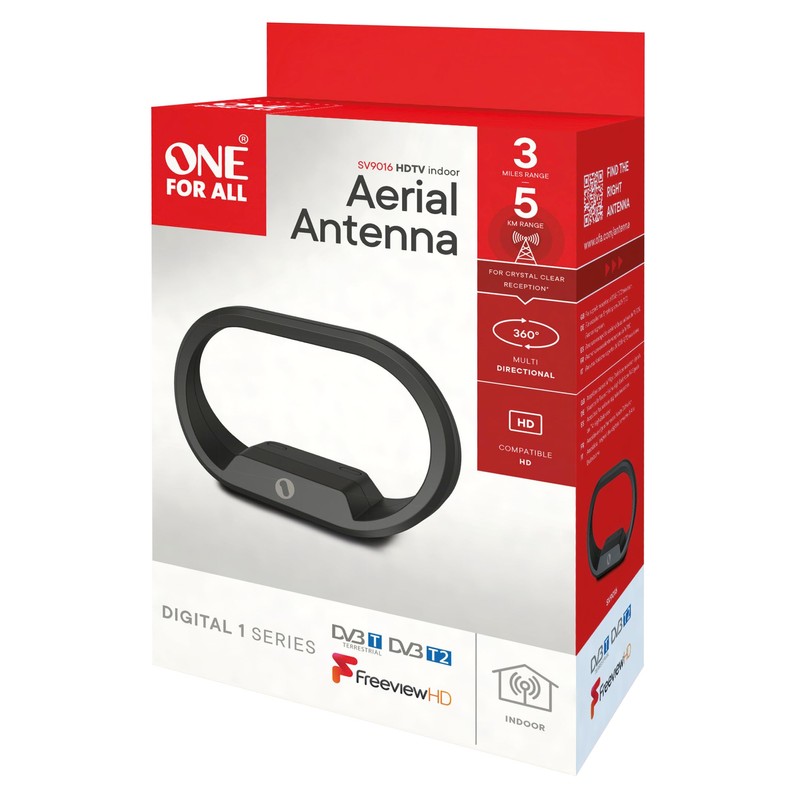 One For All DVB-T2 Loop Indoor Antenna (SV9016)