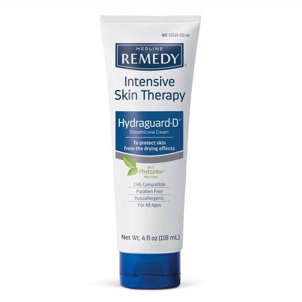 Medline Remedy Intensive Skin Therapy Hydraguard-D Silicone Barrier Cream, Nourishing and Soothing, 4 Ounce.